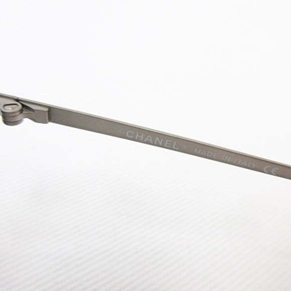 Chanel CC Logo Navy Blue Silver Rimless 4003 - Picture 9 of 9